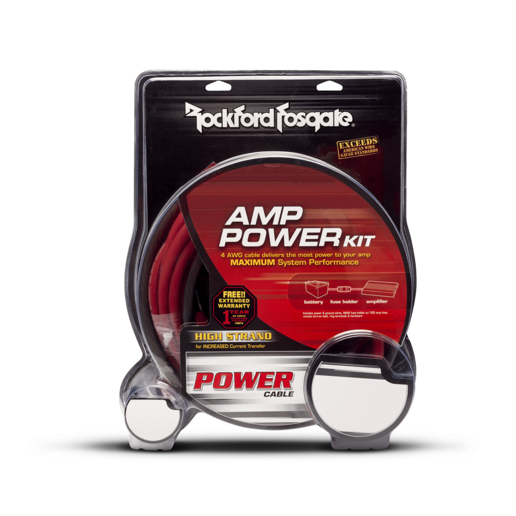 ROCKFORD FOSGATE RFK4X 4AWG POWER WIRING KIT INCLU 1 RCA Driving Sound