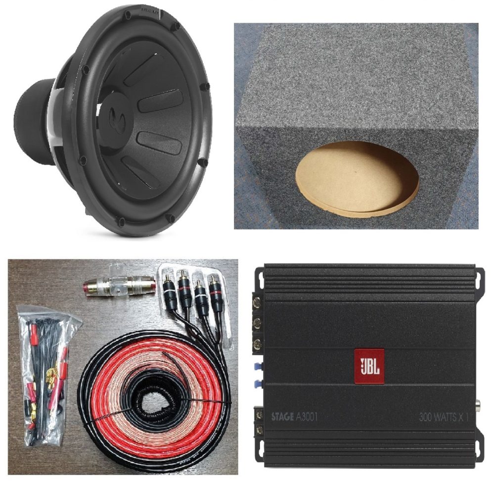 Infinity Ref1270 12inch Sub Jbl Stage A3001 Mono Amp 8g Wiring Kit 12inch Sub Box Total Combo Deal Driving Sound