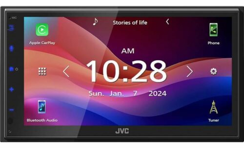 JVC KW-M590BT ANDROID AUTO/CARPLAY MECHLESS MULTILMEDIA STEREOT*SINGLE/DOUBLE FITTING*