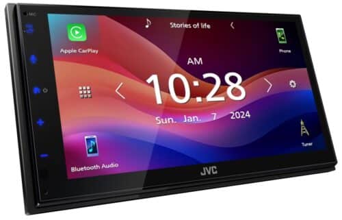 JVC KW-M590BT ANDROID AUTO/CARPLAY MECHLESS MULTILMEDIA STEREOT*SINGLE/DOUBLE FITTING* - Image 3