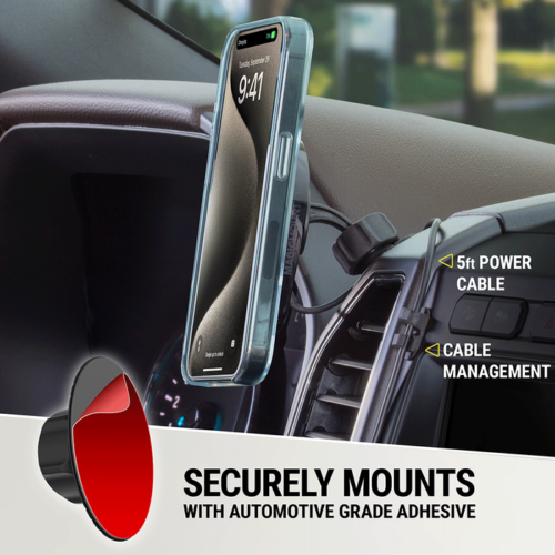 SCOSCHE MPQ6DV-SP MAGIC MOUNT PRO (GEN 6) WIRELESS CHARGING DASH/VENT MOUNT - Image 4