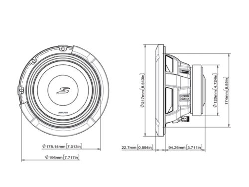 ALPINE S2-W8D4 DUAL 4OHM 8INCH SUBWOOFER*QUALITY SUB* - Image 4