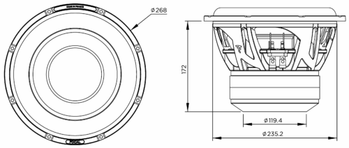 FOCAL SUB 25 KXE 10INCH K2 HIGH END SUBWOOFER*MADE IN FRANCE - Image 4