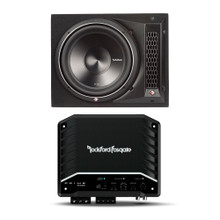 ROCKFORD P1-1X12 PUNCH 12INCH LOADED SUB+ R2-500X1 MONO AMP PACKAGE!