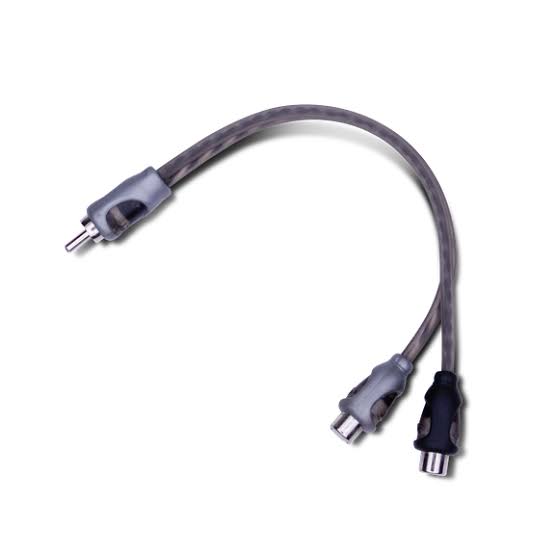 ROCKFORD FOSGATE RFIY-1M TWISTED RCA 1 MALE TO 2 FEMALE CABLE