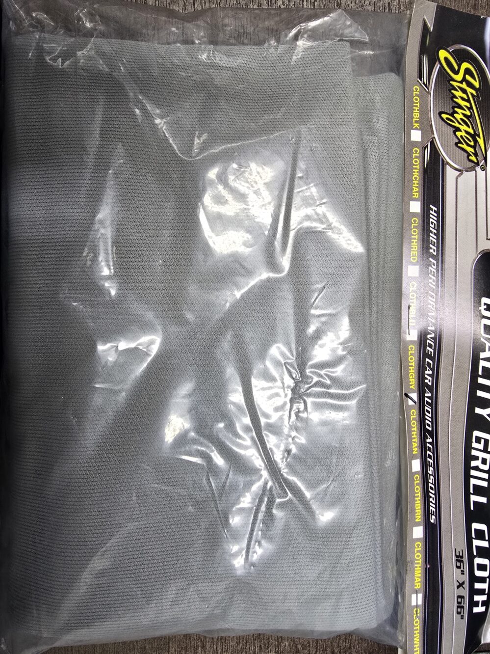 STINGER CLOTHGRY 66"X36" QUALITY GREY SPEAKER GRILL CLOTH